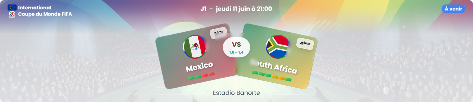 Mexique vs Afrique du Sud - Coupe du Monde 2026 - Match d'ouverture